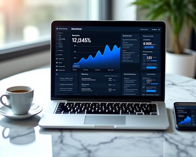 Modern e-commerce dashboard showing sales growth and customer data